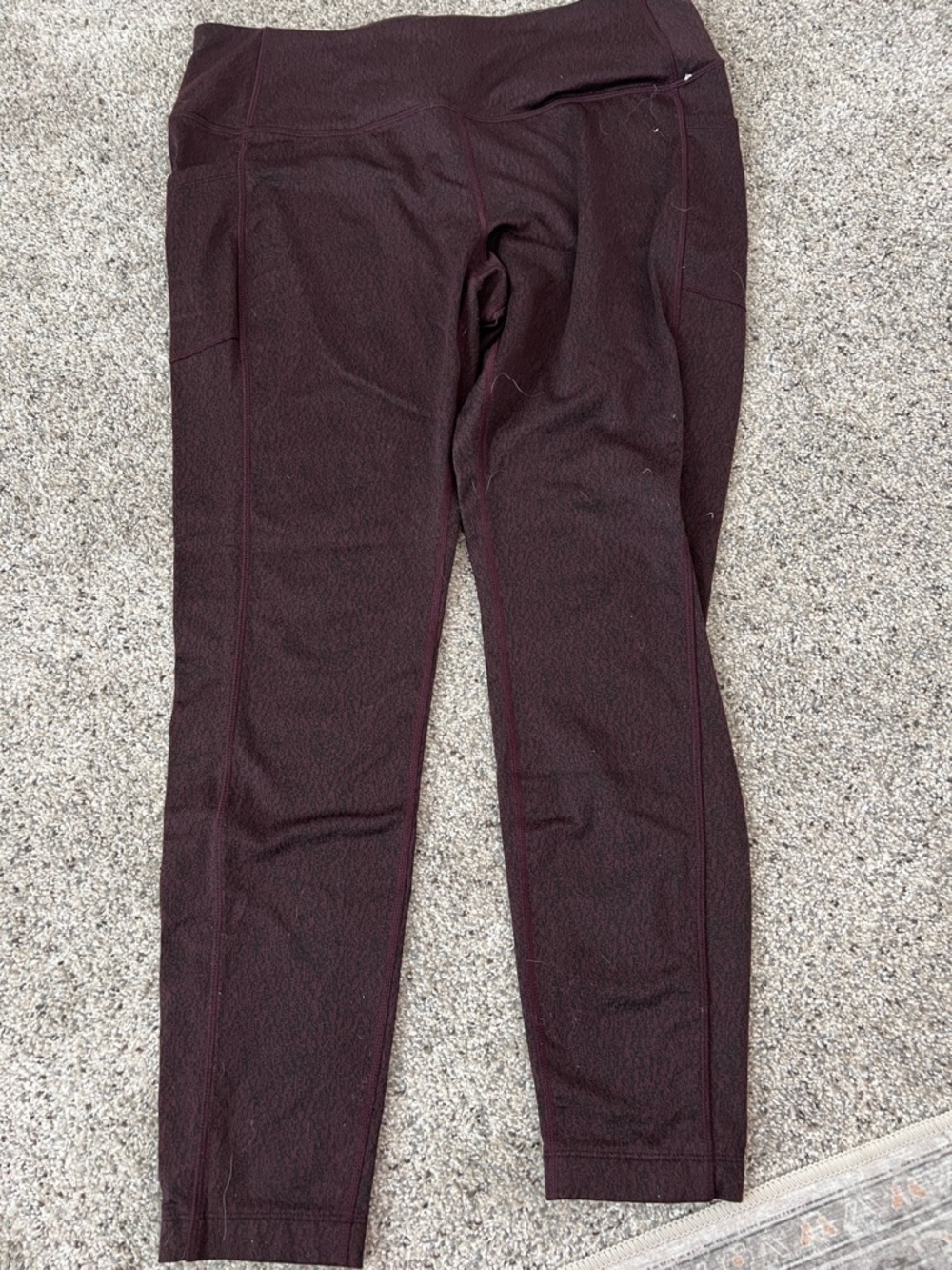 Maroon Active Leggings